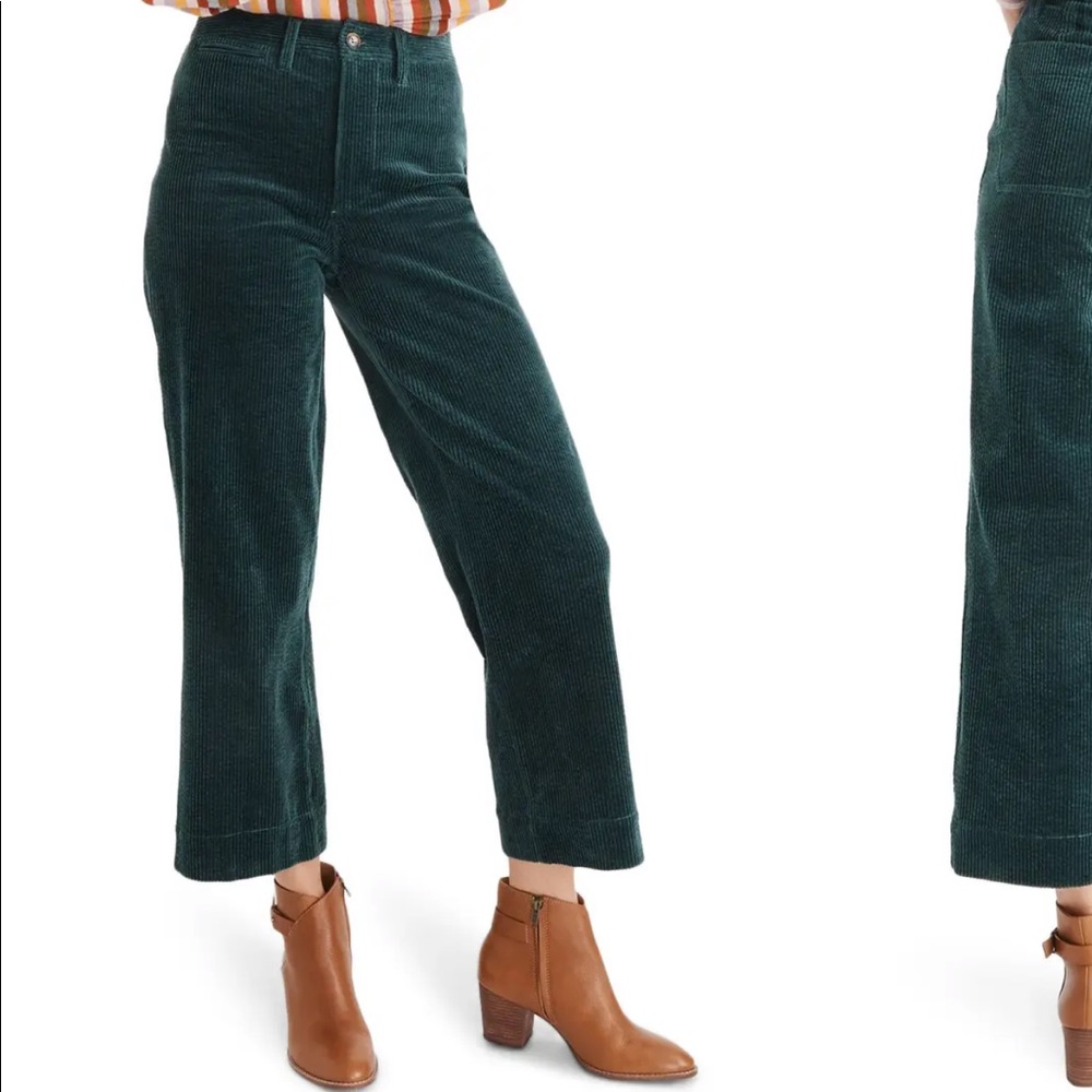 Madewell Slim Emmett Corduroy Wide Leg Crop Pants